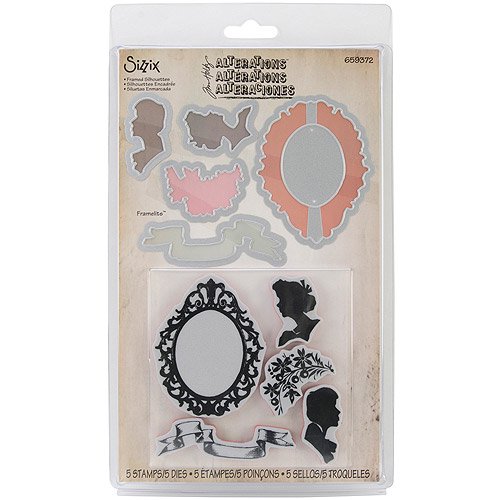 Tim Holtz Alterations - Framelits Die Set w/Stamps - Framed Silhouette