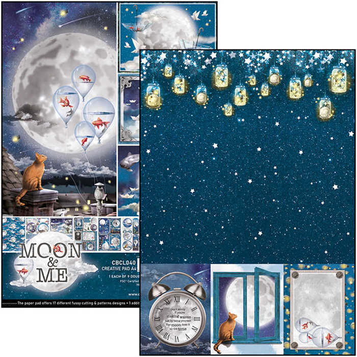 Ciao Bella - Moon & Me - Paper Pack   (9 ark) A4