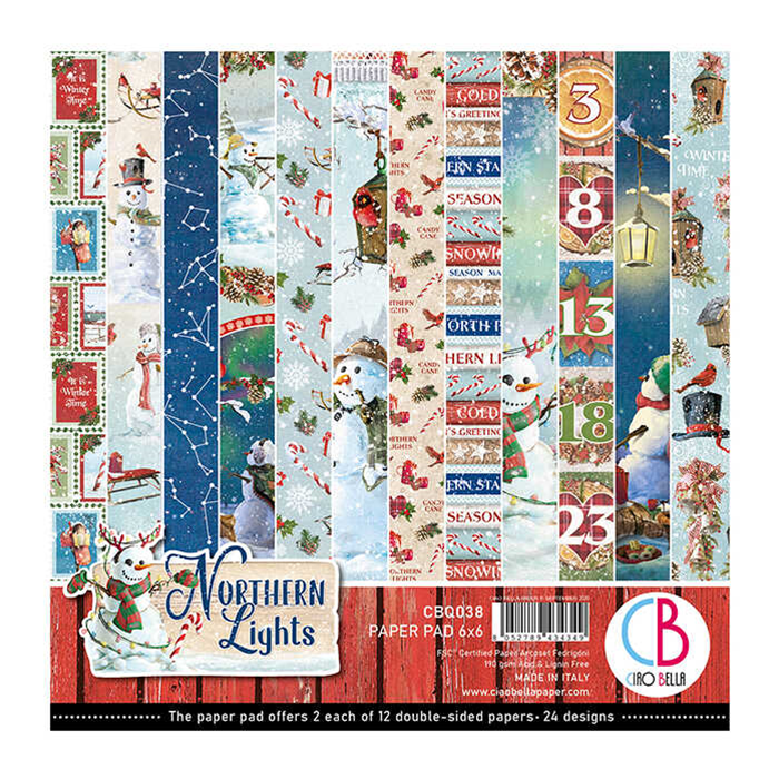 Ciao Bella - Northern Lights - Paper Pack (24 ark) 6 x 6"
