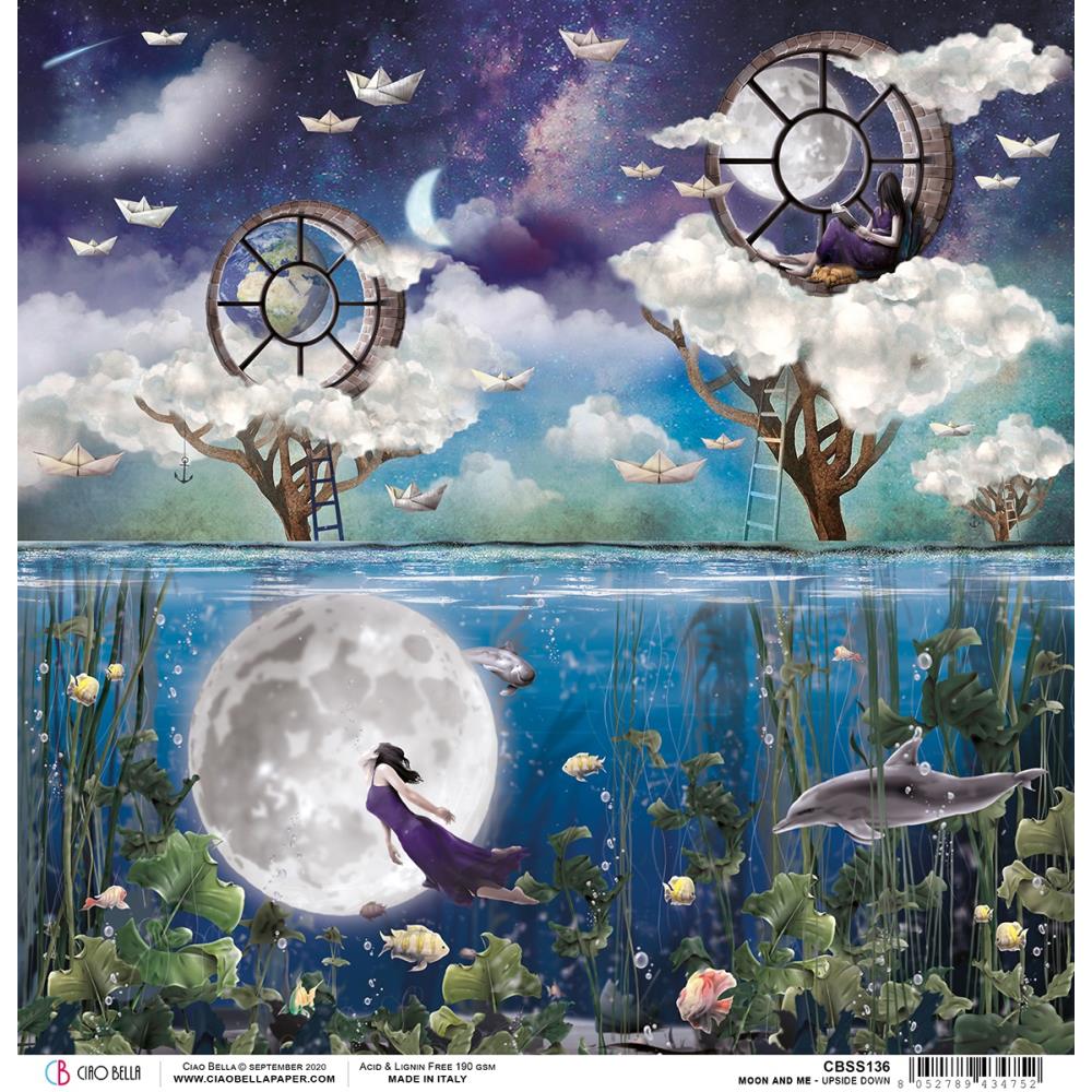 Ciao Bella - Moon & Me - Upside Down 12 x12"