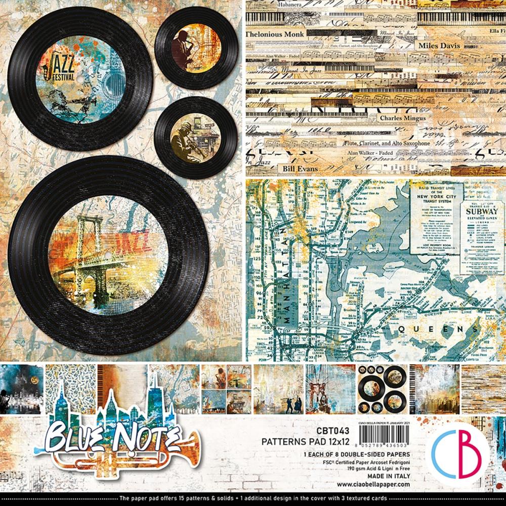 Ciao Bella - Blue Note - Patterns Paper Pack (8) - 12 x 12"