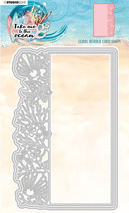 Studiolight - Dies - Take me to the Ocean - Coral Border Card Shape
