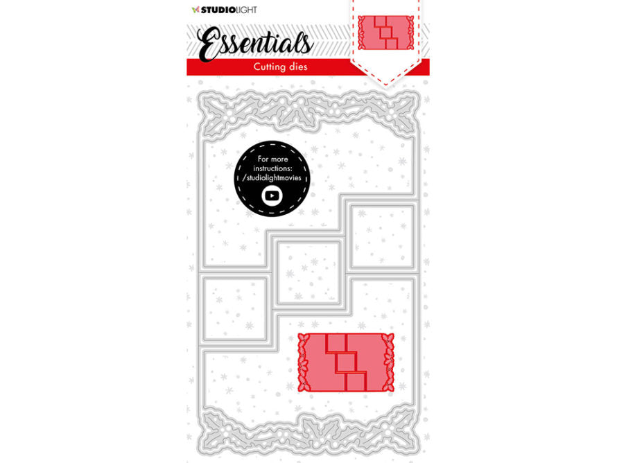 Studiolight - Dies - Essentials - CD72 - Christmas Card Mini Holly