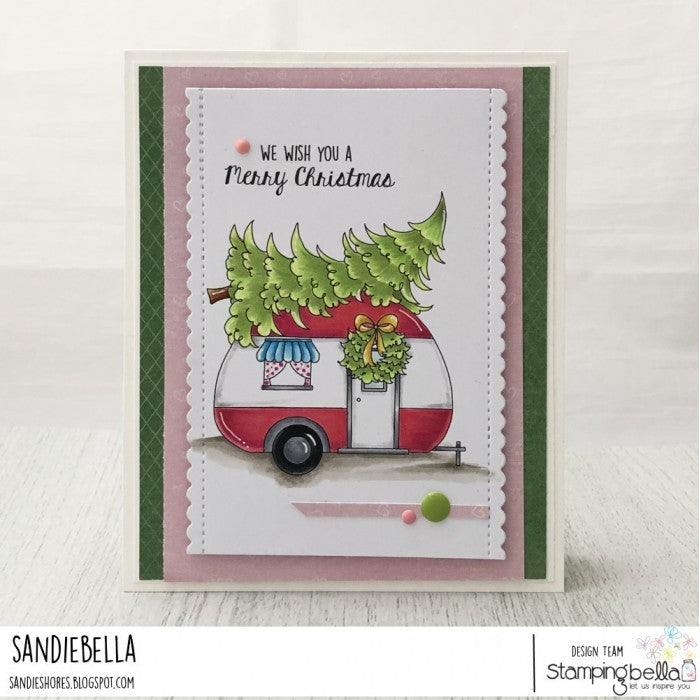 Stamping Bella - Cling Mounted Stamp - Christmas Camper