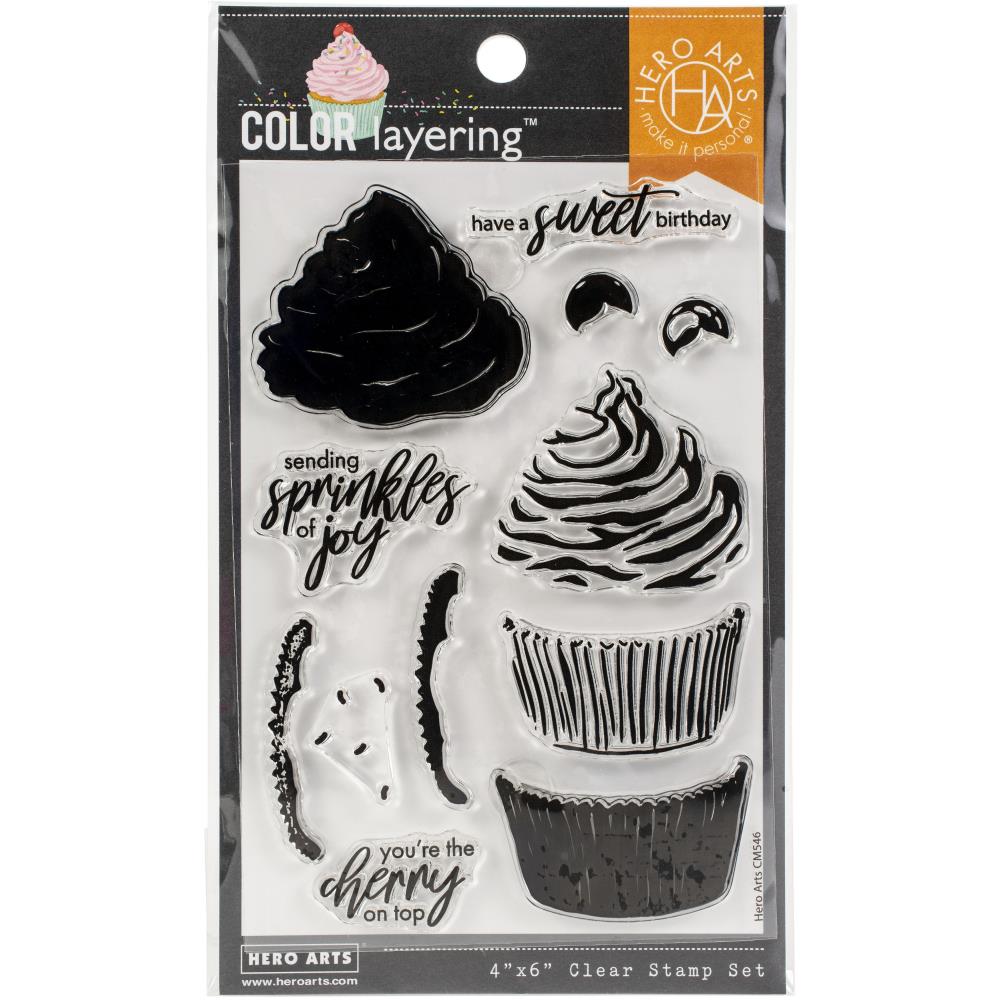 Hero Arts - Clear Stamp - Color Layering Cupcake