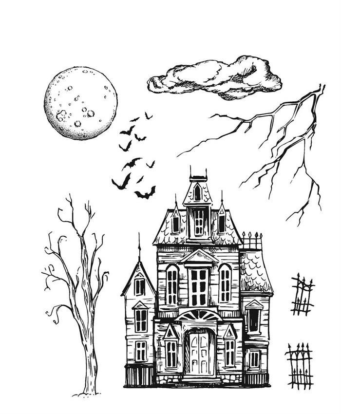 Tim Holtz Collection - Cling Stamps - Sketch Manor