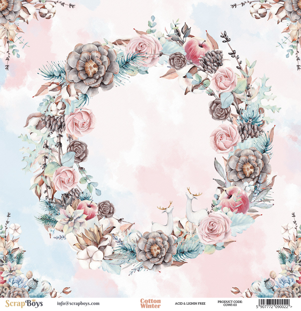 Scrapboys - Cotton Winter - 03 - 12x12"