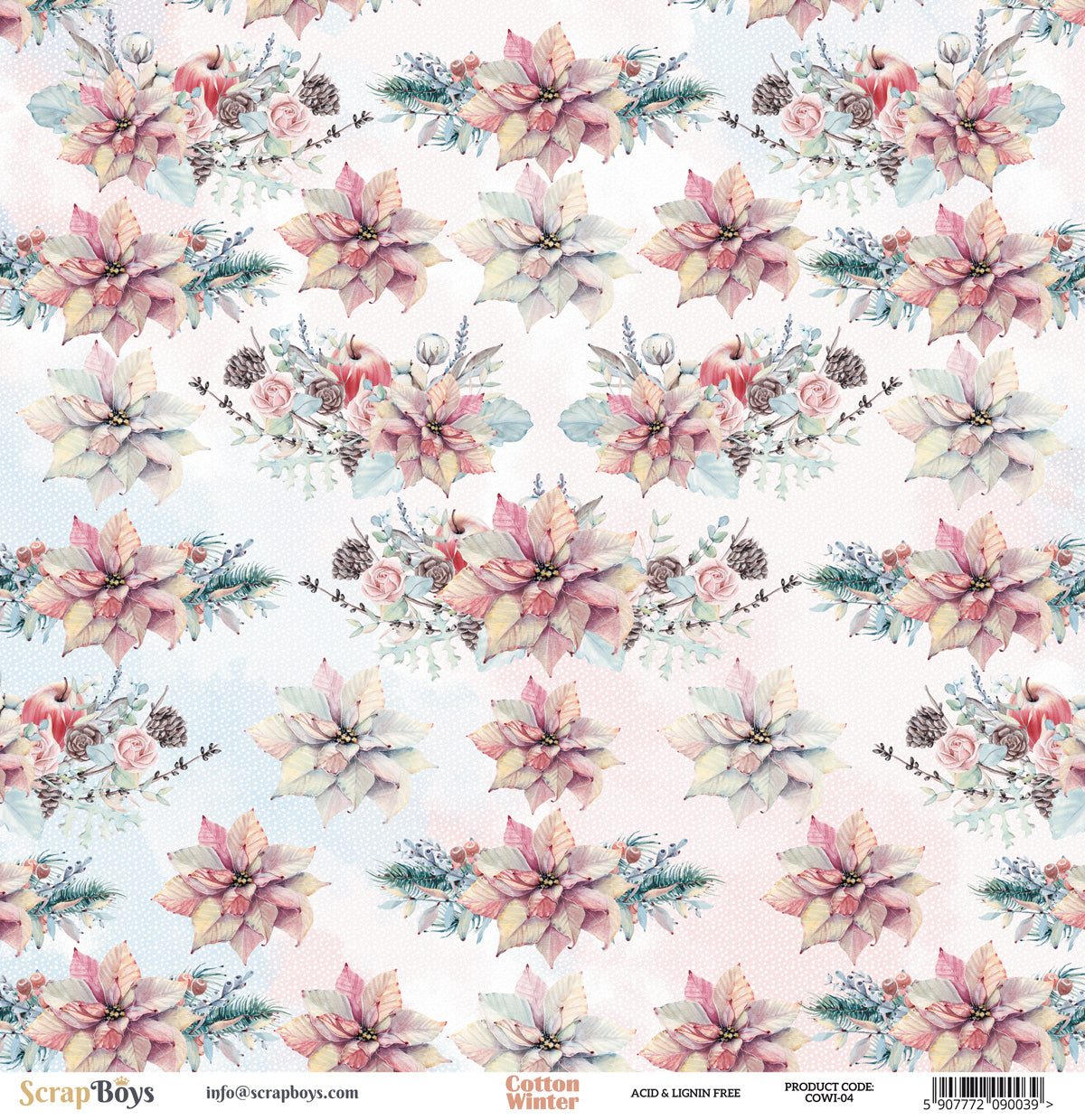 Scrapboys - Cotton Winter - 04 - 12x12"