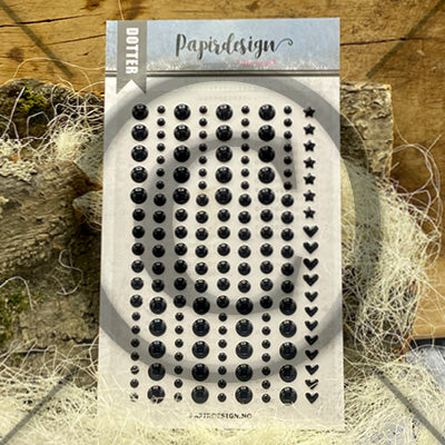 Papirdesign -  Dotter  - Sort