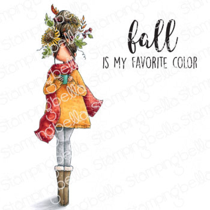 Stamping Bella - Cling Mounted Stamp - Curvy Girl Loves Autumn