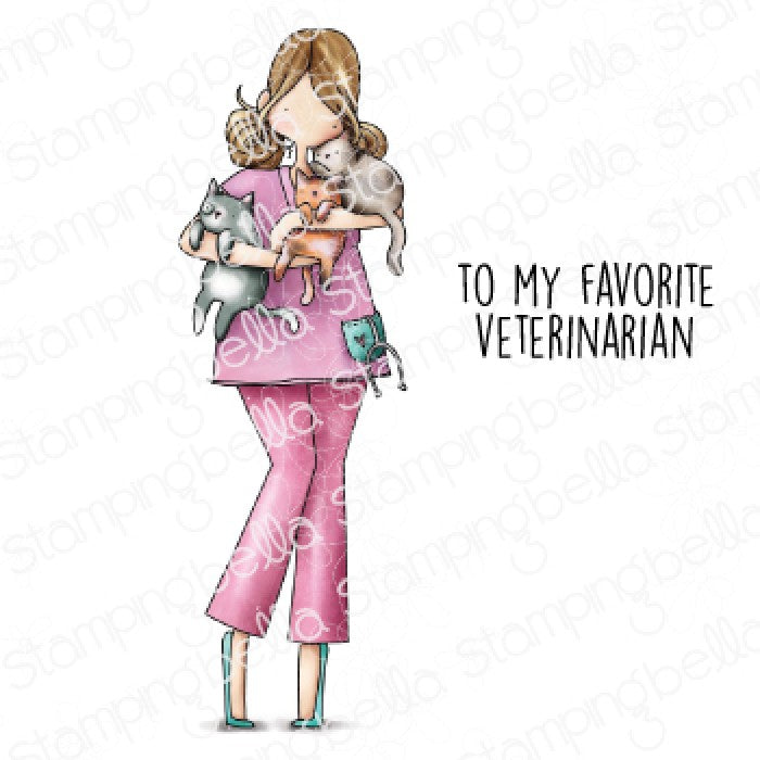 Stamping Bella - Cling Mounted Stamp - Curvy girl Vet