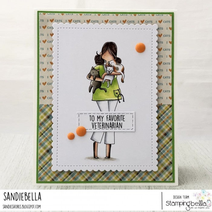 Stamping Bella - Cling Mounted Stamp - Curvy girl Vet