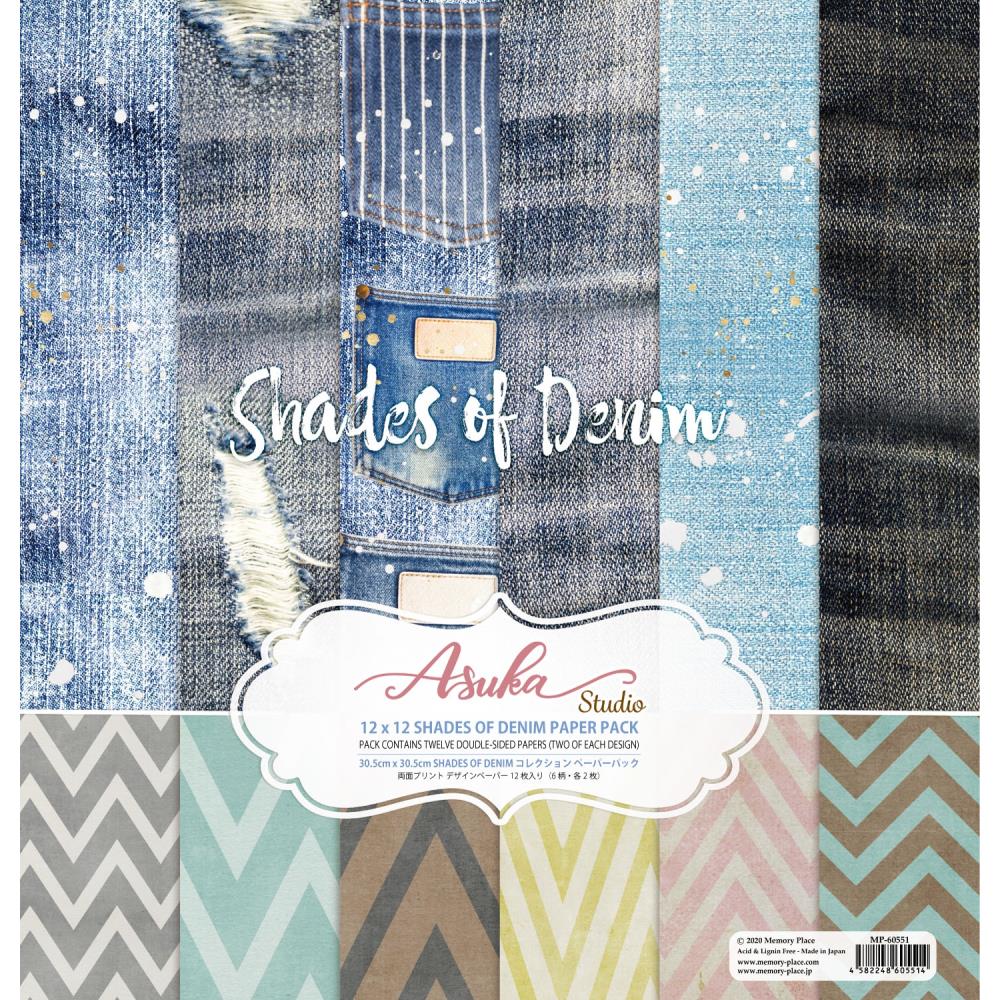 Asuka Studio - Shades of Denim - Paper Pack - 12 x 12"