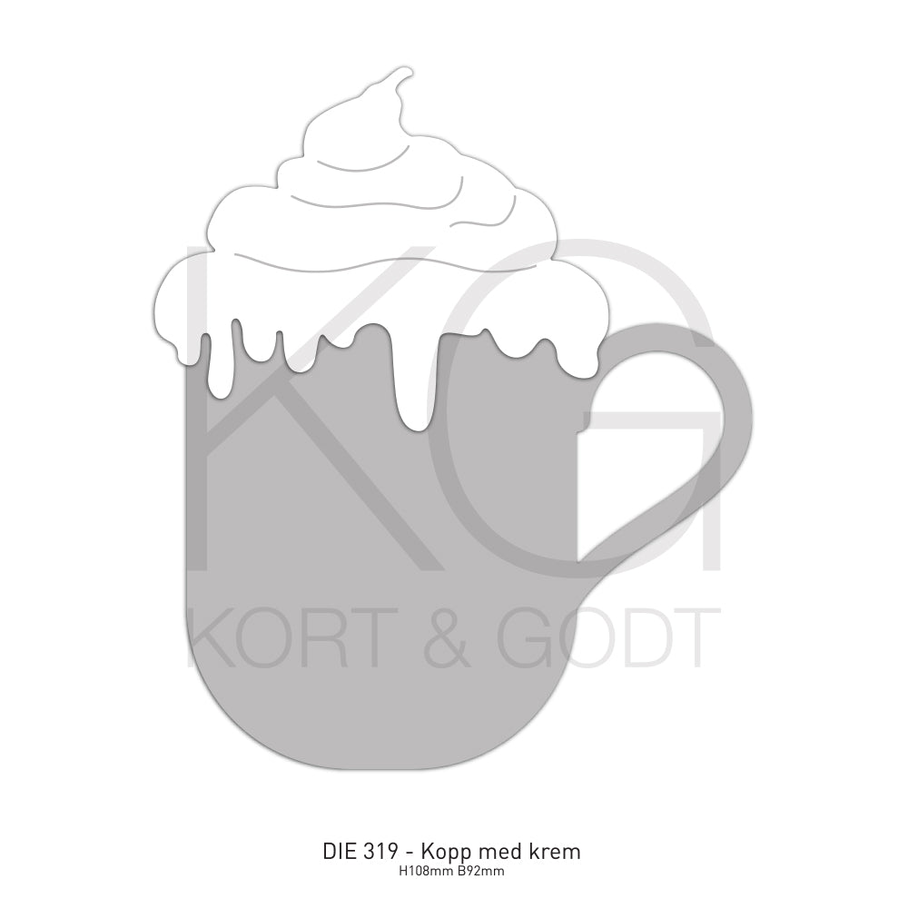 Kort & Godt - Dies - Kopp med krem