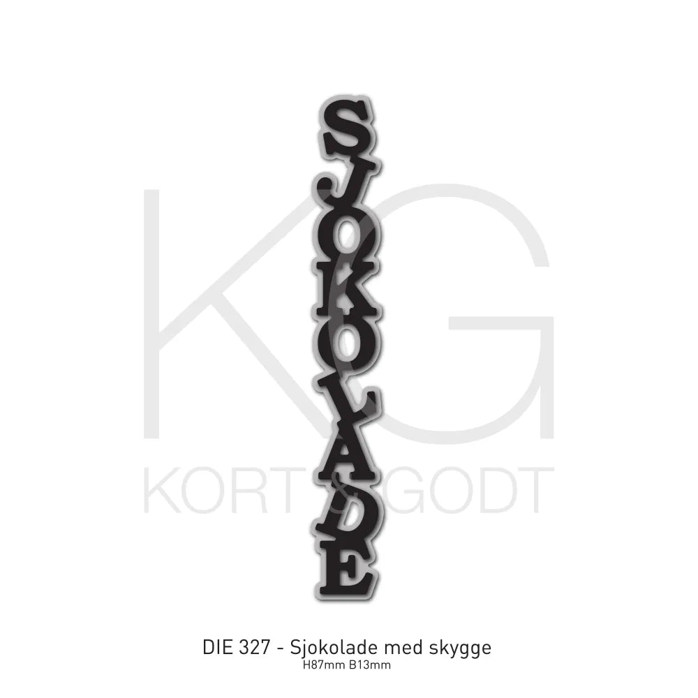 Kort & Godt - Dies - Sjokolade m/skygge
