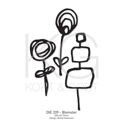 Kort & Godt - Dies - Blomster