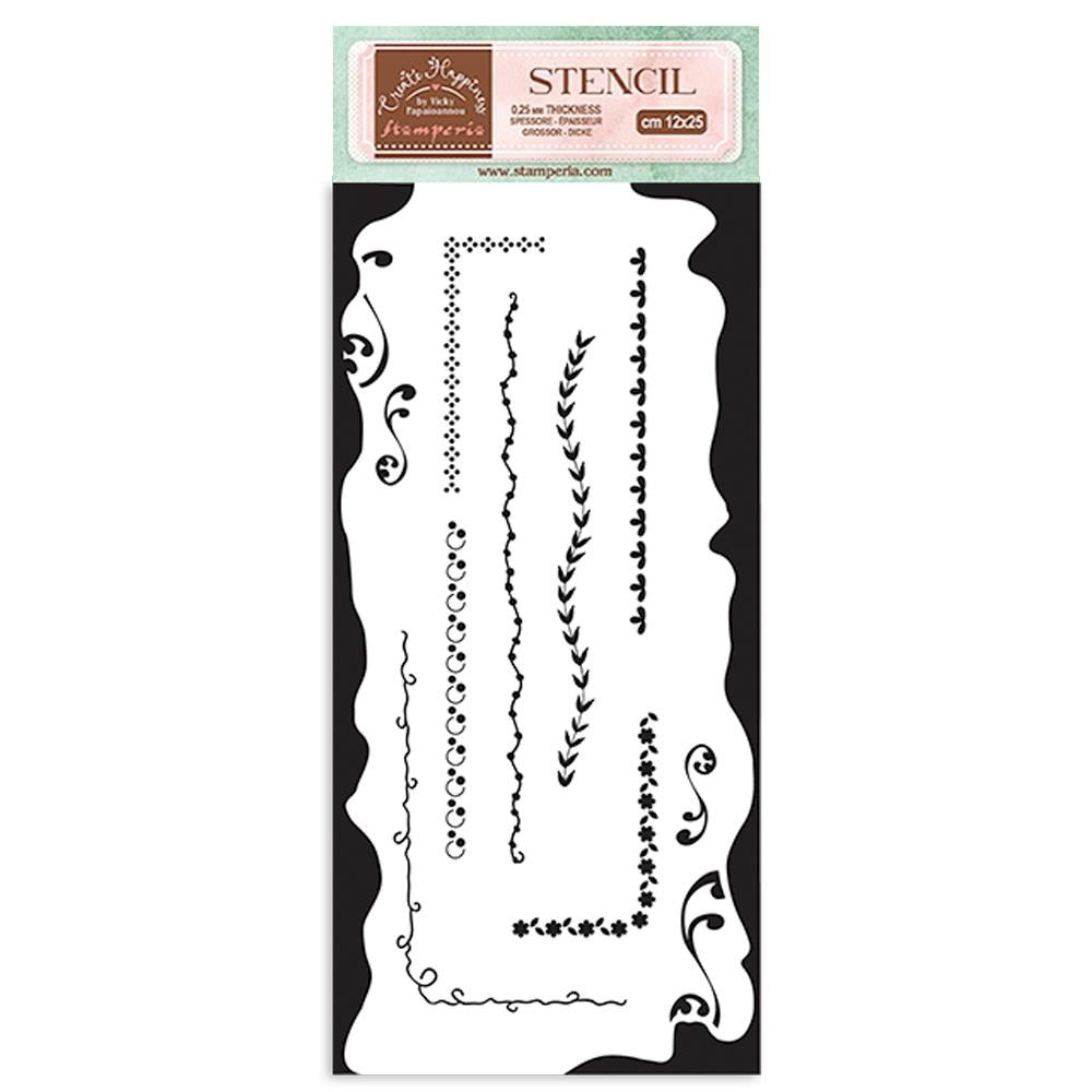 Stamperia - Create Happiness - Stencil - Welcome Home Borders