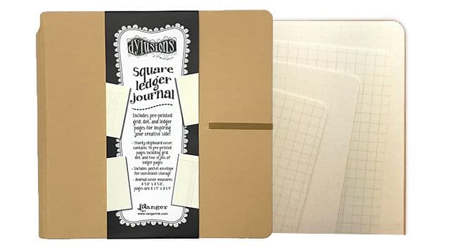 Dylusions -  Square Ledger Journal -  8 x 8"