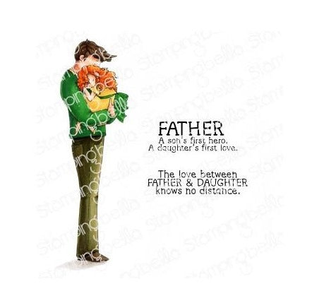 Stamping Bella -Cling Mounted Stamp - Curvy Girl -  Daddy's little girl