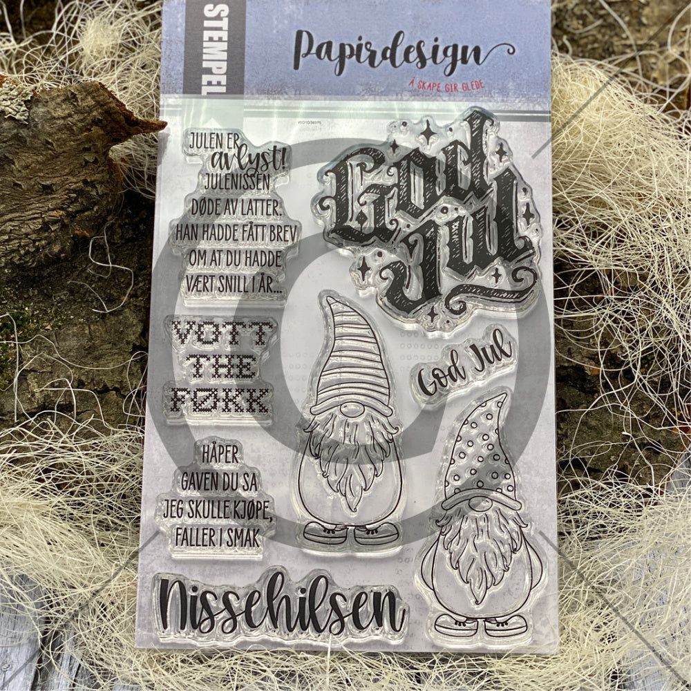 Papirdesign - Clear stamps - Nissehilsen