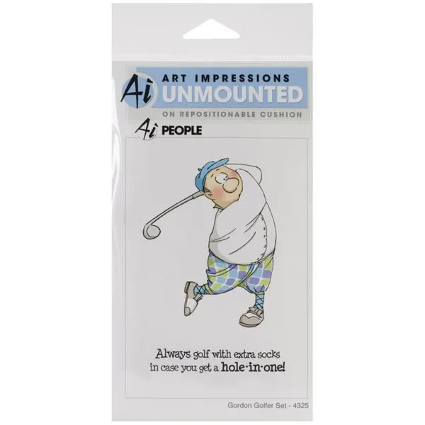 Art Impressions - Cling Mounted - Gordon Golfer Stamp