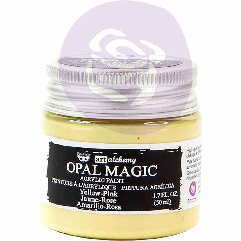 Prima - Art Alchemy by Finnabair - Acrylic Paints - Opal Magic - Yellow-Pink