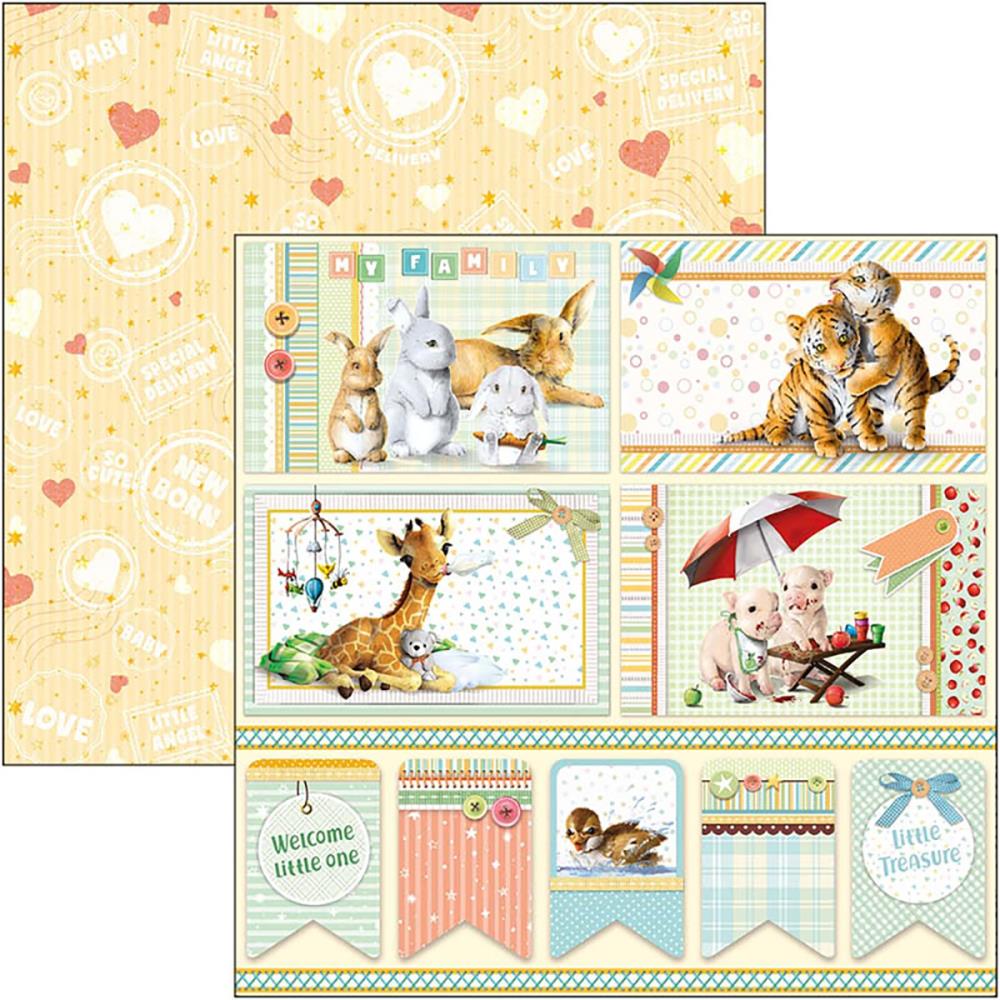 Ciao Bella - My First Year - Cards & Tags paper - 12 x 12"