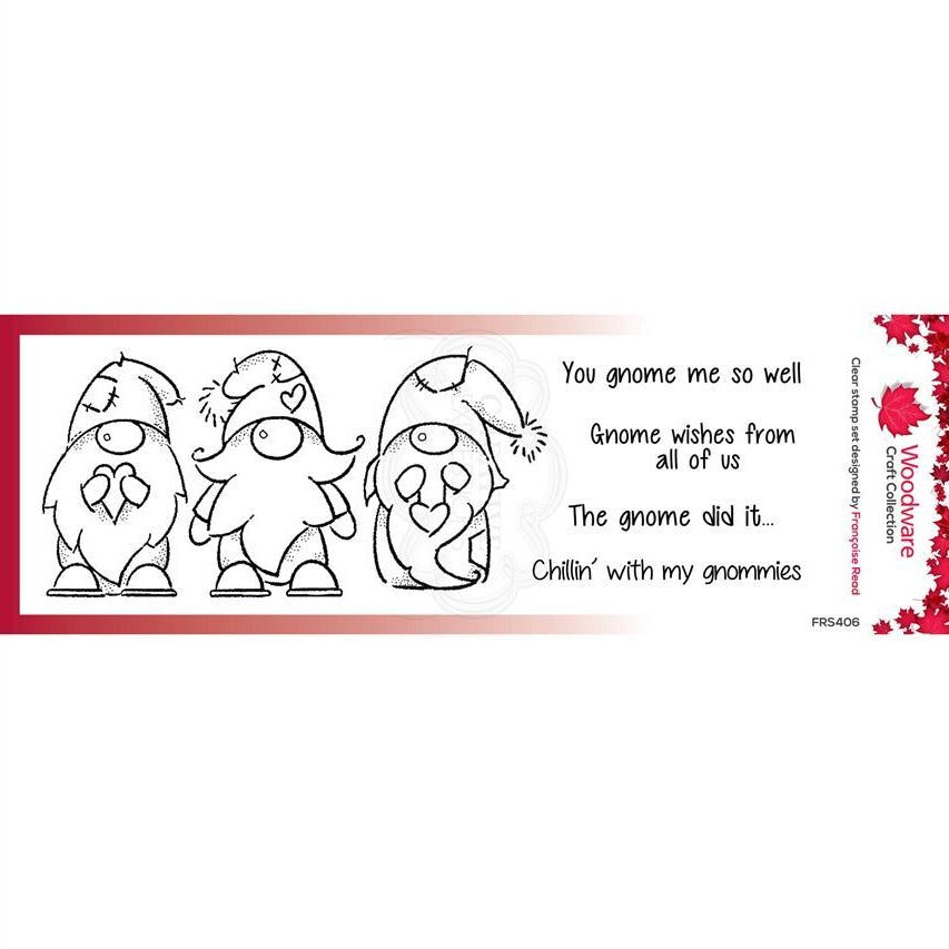 Woodware Craft Collection - Clear Stamps - Three Gnomes