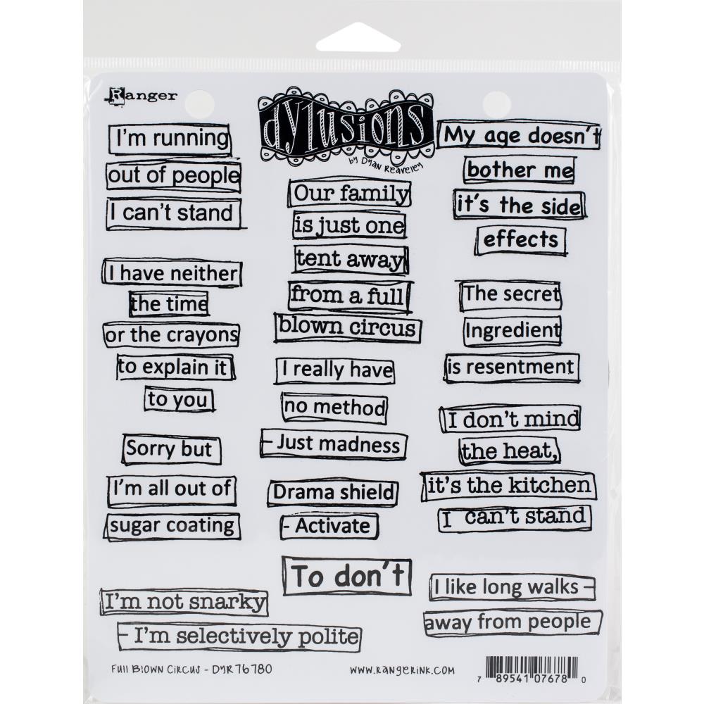 Dylusions - Cling Stamps - Full blown circus