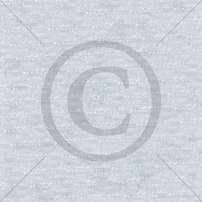 Papirdesign - Verdifull - Gratulerer, blå - 12 x 12"