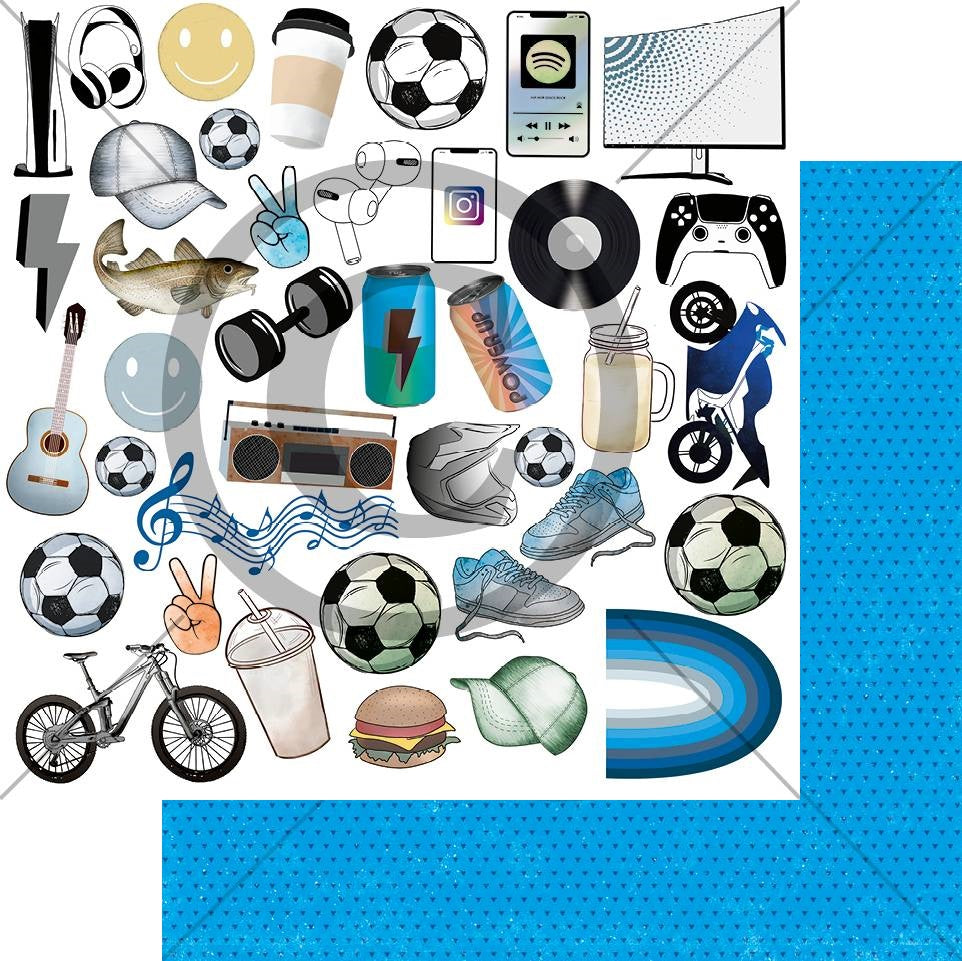 Papirdesign - Verdifull - Gutteklipp  - 12 x 12"