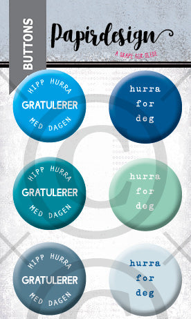 Papirdesign - Buttons - Gratulerer 7