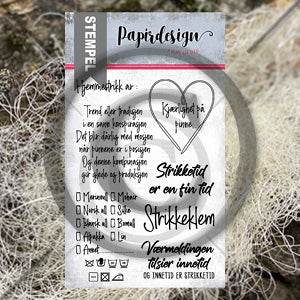 Papirdesign - Clear stamps - Hjemmestrikk