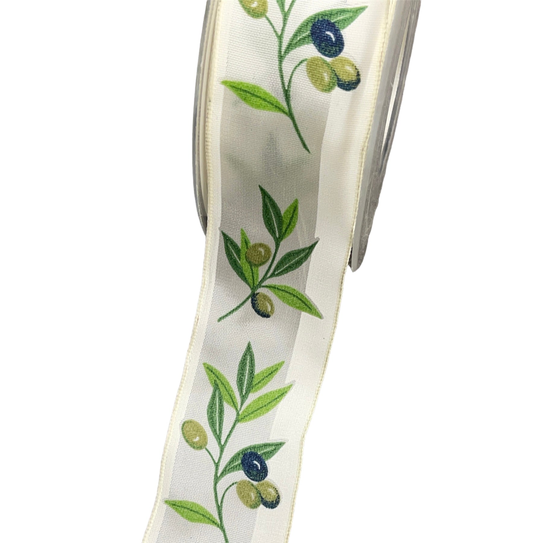 Edelweiss - Wired Olive Ribbon - Metervis