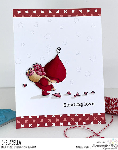 Stamping Bella - Cling Mounted Stamp - Bundle girl with a heart trail