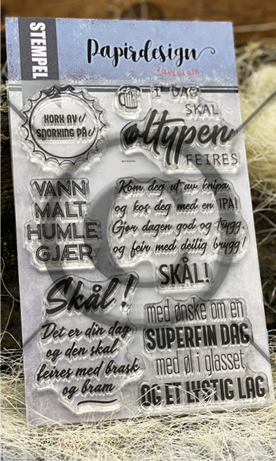 Papirdesign - Clearstamps - Øl 2
