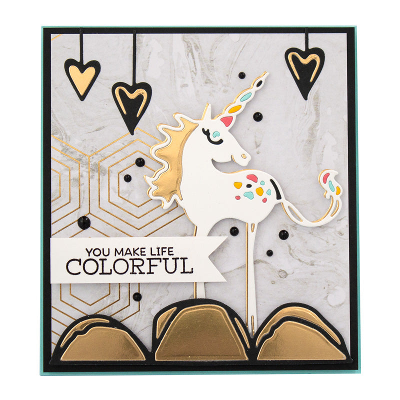 Jane Davenport - Etched Dies - Happy Little Unicorn
