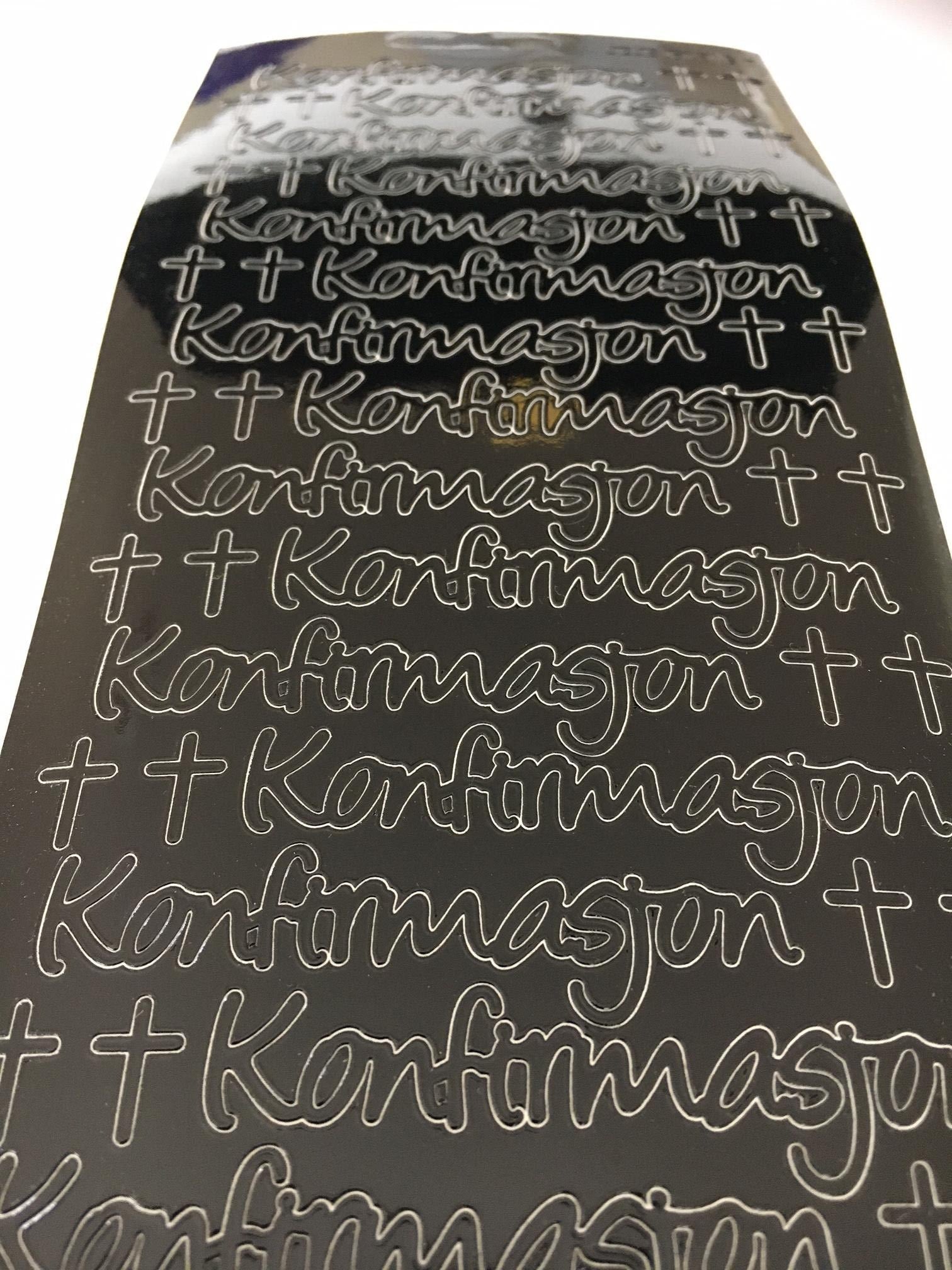 Klistremerker - Konfirmasjon - Sort