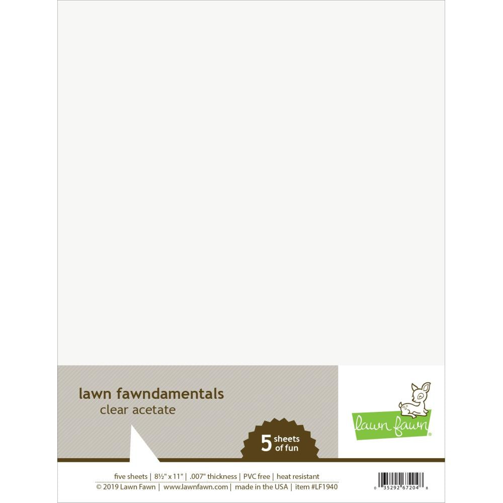 Lawn Fawn - Acetate - Clear -  5 pk - 8,5 x 11"
