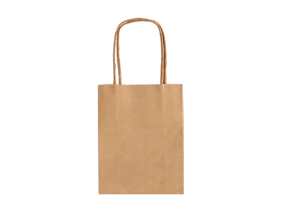 Folia - Papirpose med hank - 5 stk - Natur - Liten