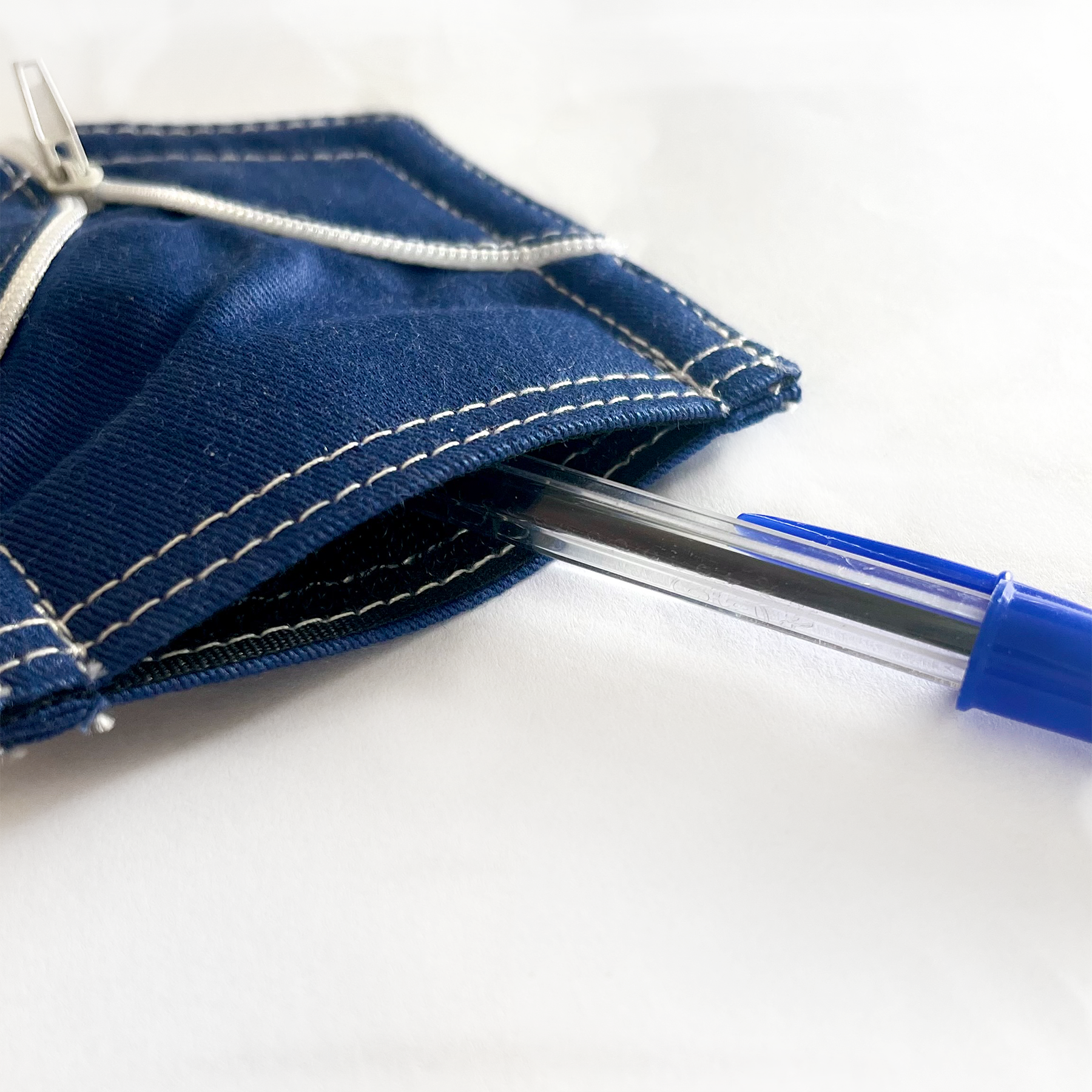 blå stoff lomme stofflomme demin jeans dekor scrapbooking