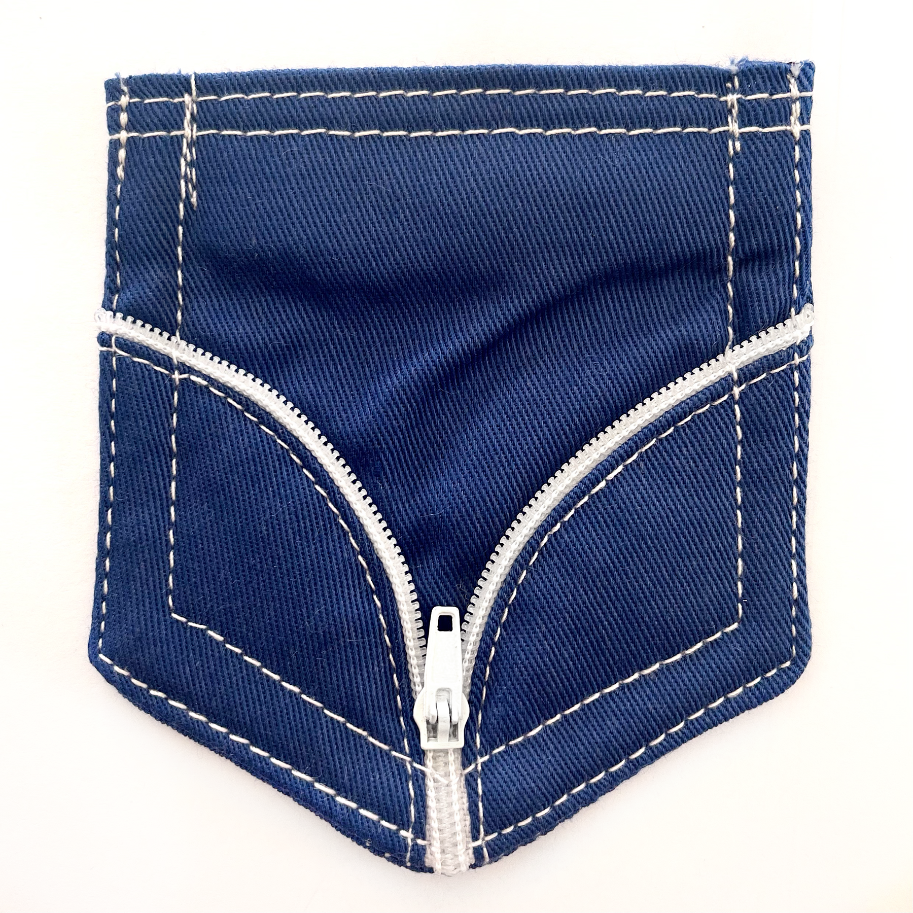 blå stoff lomme stofflomme demin jeans dekor scrapbooking