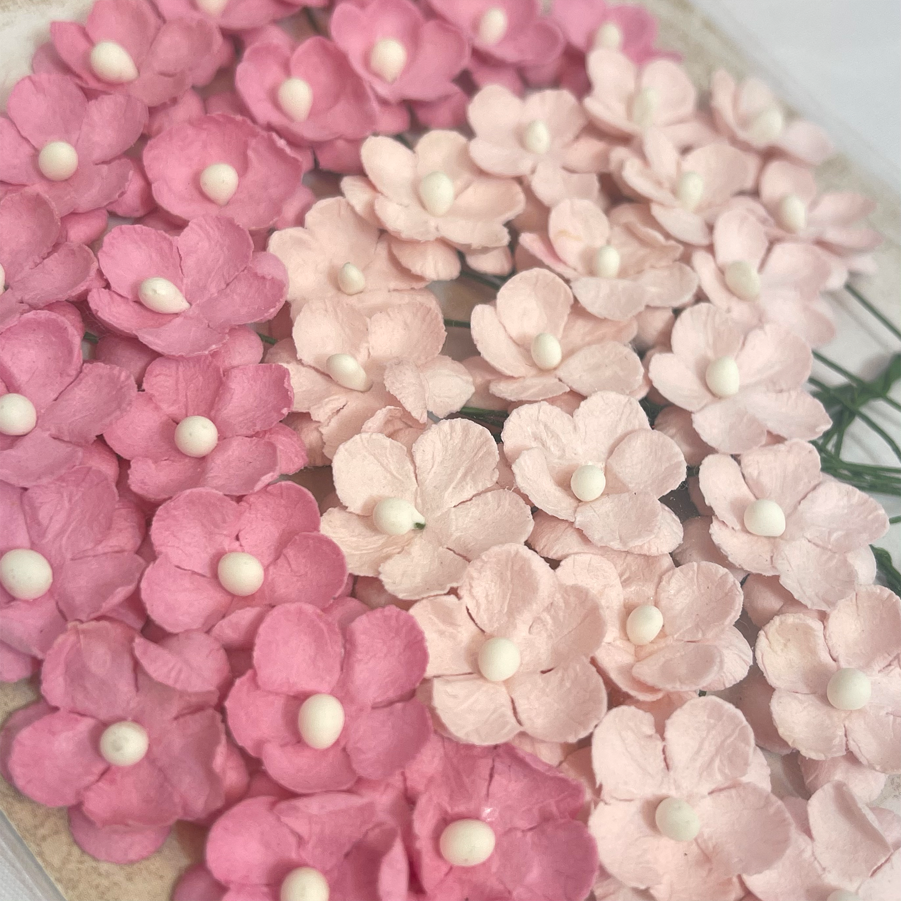 Papirdesign - Søte Blomster - Lys Rosa