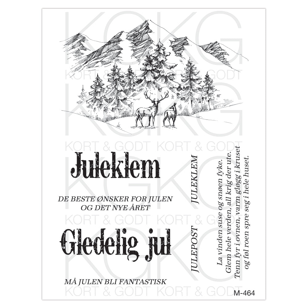 Kort & Godt - Clearstamps Medium plate - M-464