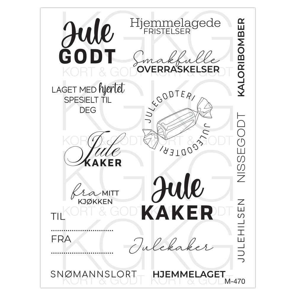 Kort & Godt - Clearstamps Medium plate - M-470