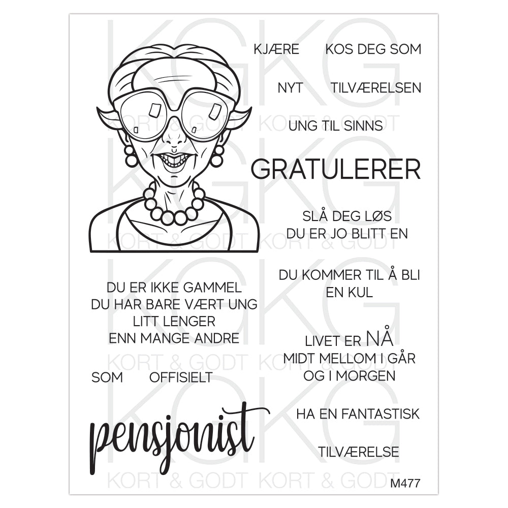 Kort & Godt - Clearstamps Medium plate - M-477