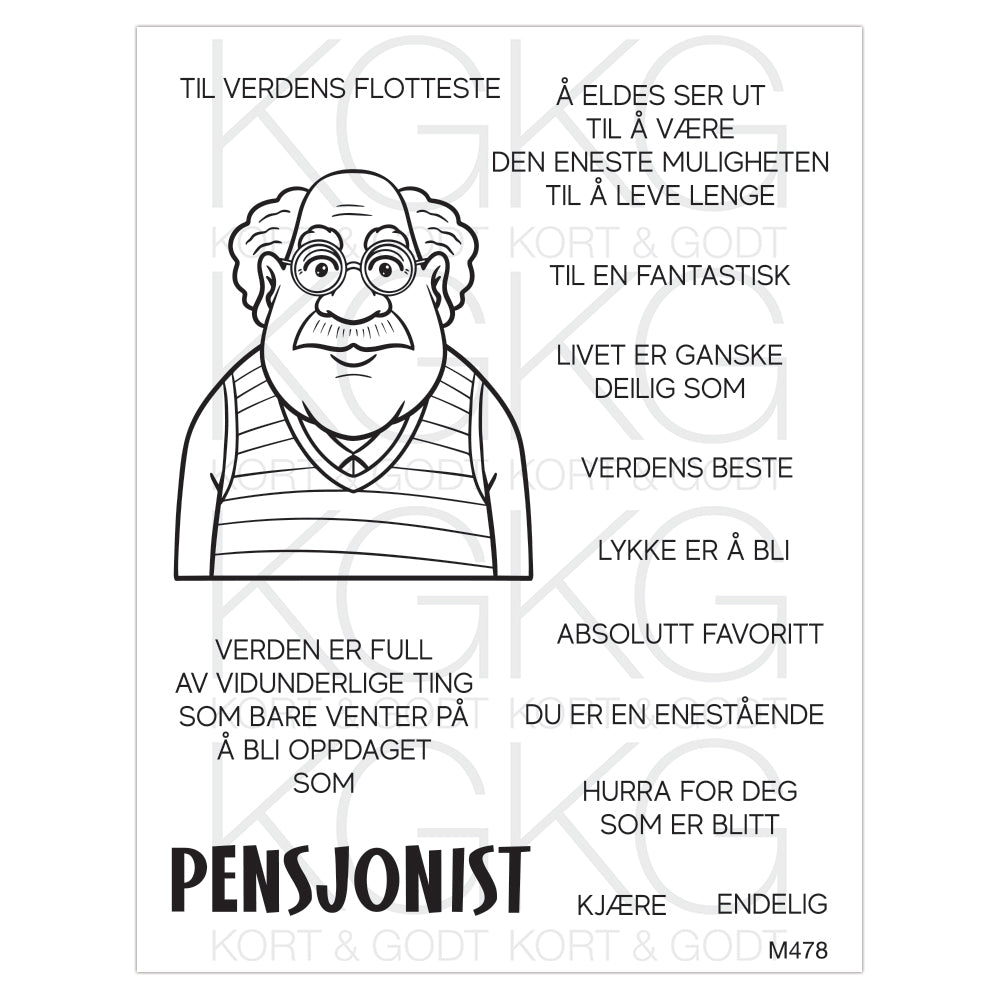 Kort & Godt - Clearstamps Medium plate - M-478