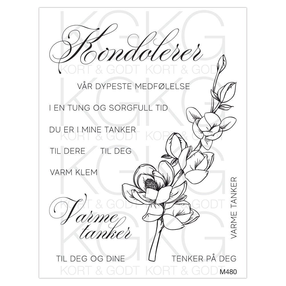 Kort & Godt - Clearstamps Medium plate - M-480