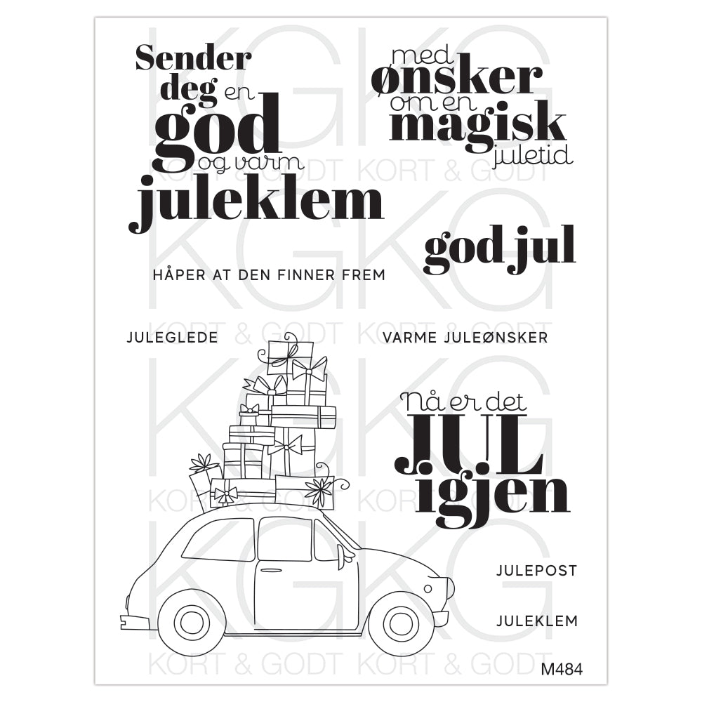 Kort & Godt - Clearstamps Medium plate - M484