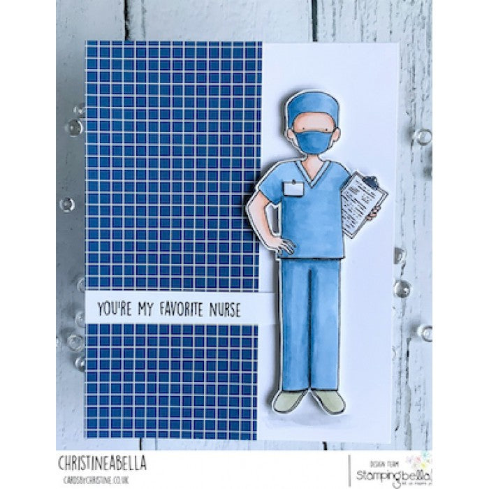 Stamping Bella - Cling Mounted Stamp - Male nurse
